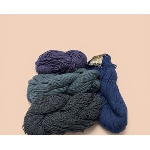 4 Skeins Multicolor Wool Yarn 1 Skein Cascade Yarn Midnight Blue 9449 Knitting